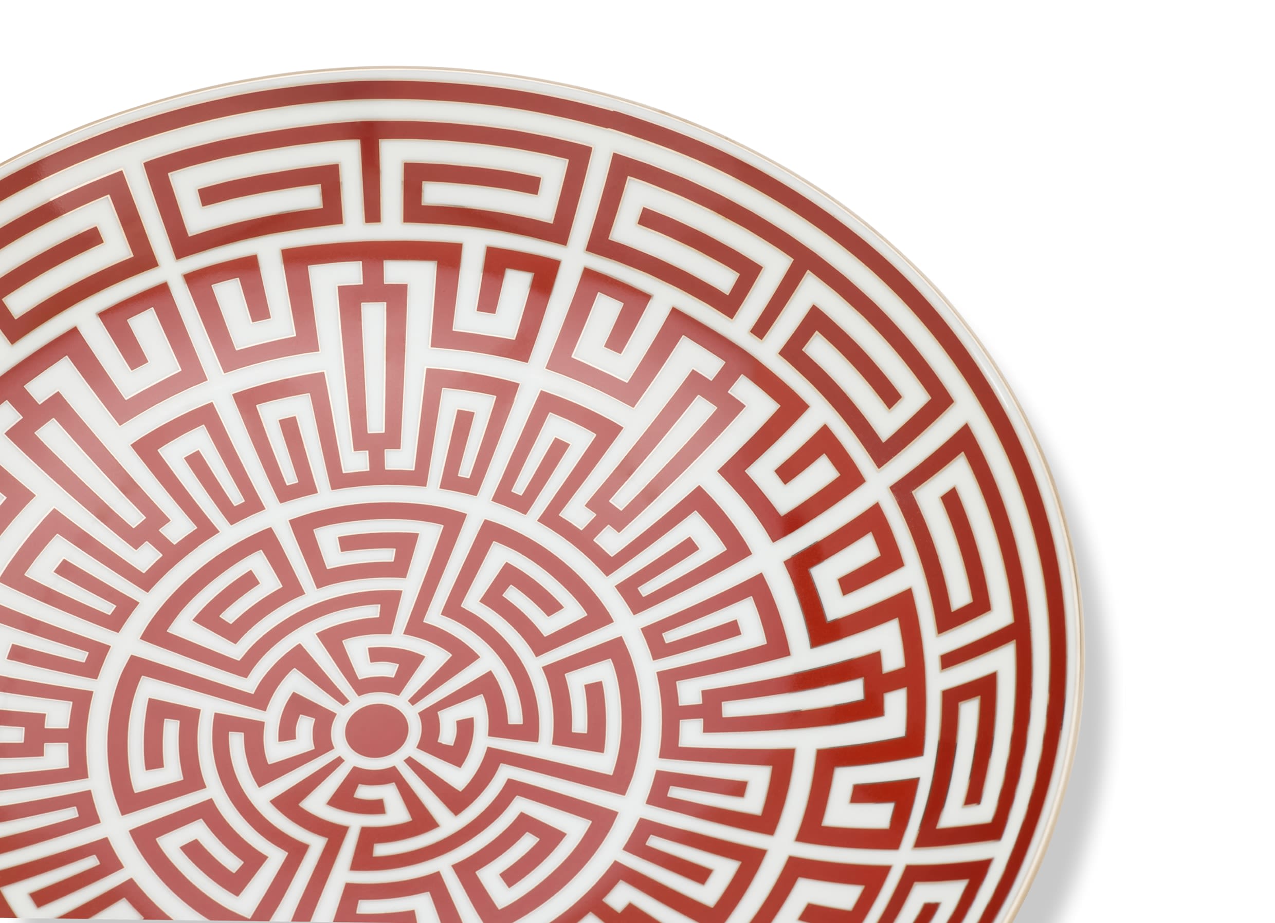 Red centerpiece plate | Labirinto | GINORI 1735